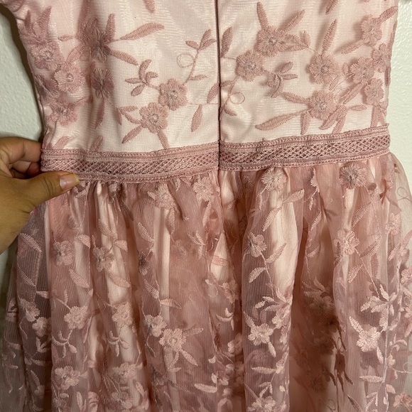 🌸Haute Hippie Pink Floral Embroidered Little girl Dress Size 10 - Picture 5 of 10